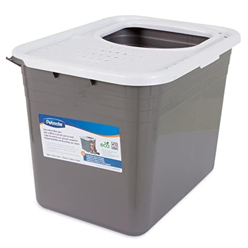 Petmate Top Entry Litter Cat Litter Box With Filter Lid To Clean Paws, Made in USA