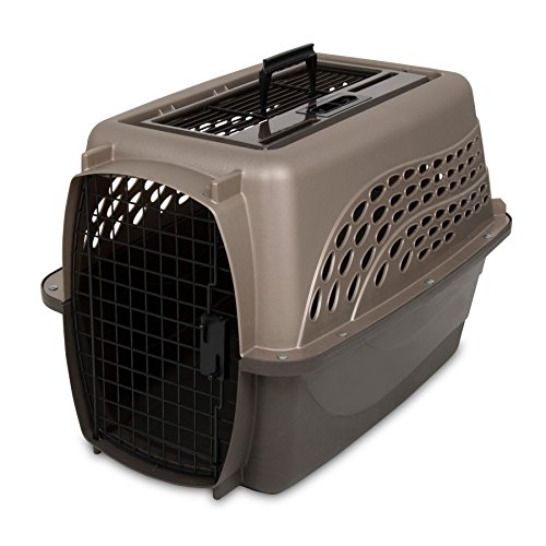 Petmate Two-Door Small Dog Kennel & Cat Kennel (Top Loading or Front Loading Pet Carrier, Made with Recycled Materials, 24 inches in Length) For Pets up to 15 Pounds, Made in USA